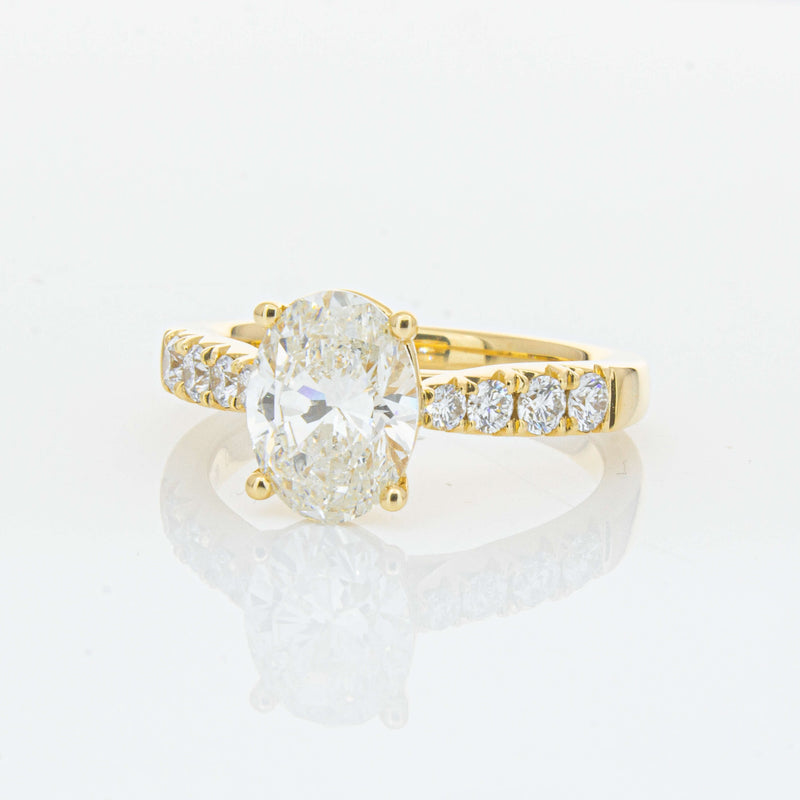 18ct Yellow Gold 2.01ct Oval Diamond Phoenix Ring-Ring-Walker & Hall