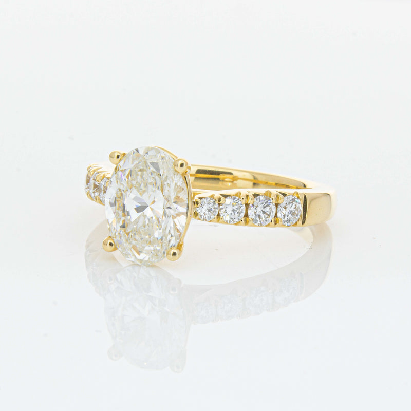 18ct Yellow Gold 2.01ct Oval Diamond Phoenix Ring-Ring-Walker & Hall