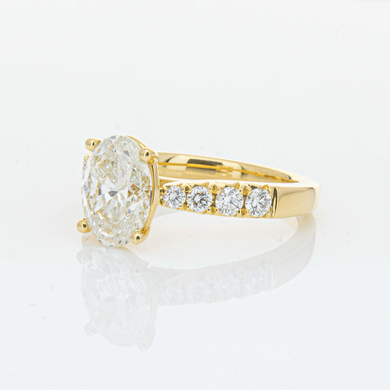 18ct Yellow Gold 2.01ct Oval Diamond Phoenix Ring-Ring-Walker & Hall