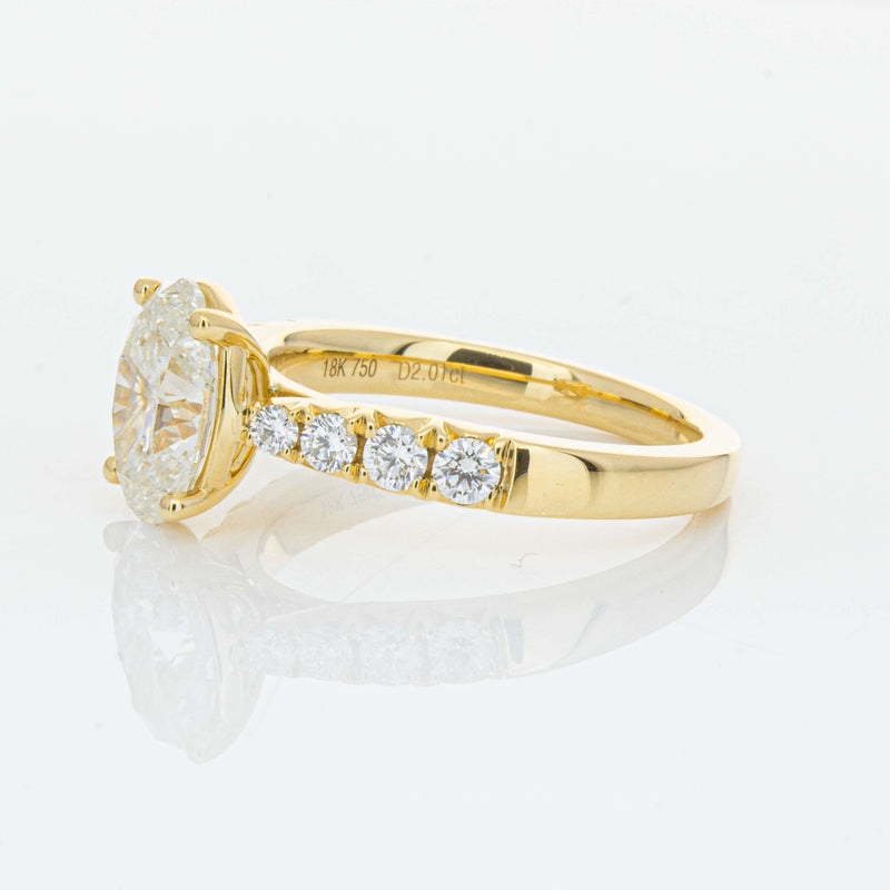 18ct Yellow Gold 2.01ct Oval Diamond Phoenix Ring-Ring-Walker & Hall