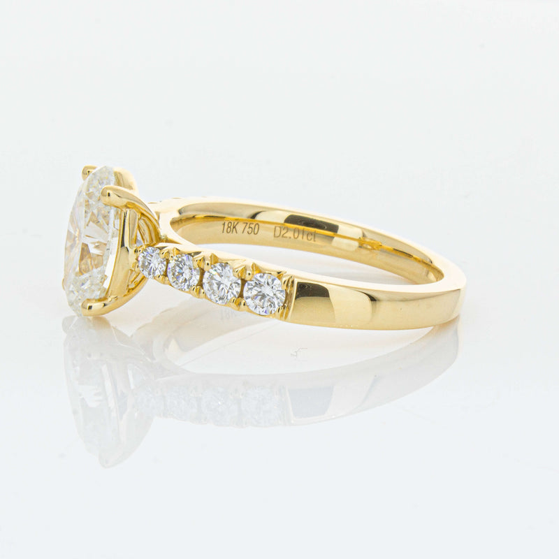 18ct Yellow Gold 2.01ct Oval Diamond Phoenix Ring-Ring-Walker & Hall