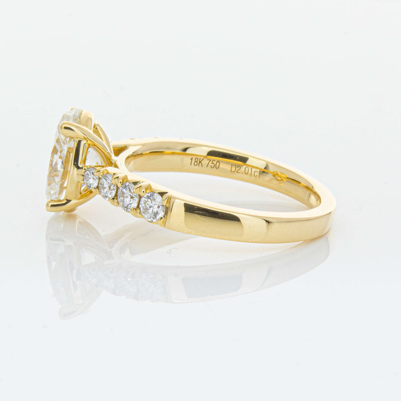 18ct Yellow Gold 2.01ct Oval Diamond Phoenix Ring-Ring-Walker & Hall