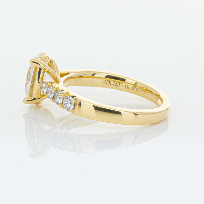 18ct Yellow Gold 2.01ct Oval Diamond Phoenix Ring-Ring-Walker & Hall