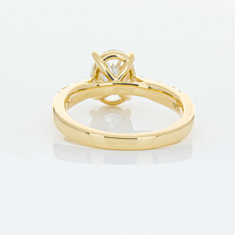 18ct Yellow Gold 2.01ct Oval Diamond Phoenix Ring-Ring-Walker & Hall