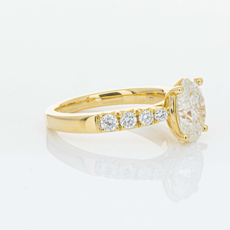 18ct Yellow Gold 2.01ct Oval Diamond Phoenix Ring-Ring-Walker & Hall