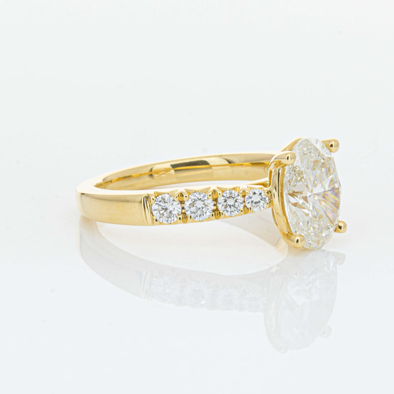 18ct Yellow Gold 2.01ct Oval Diamond Phoenix Ring-Ring-Walker & Hall