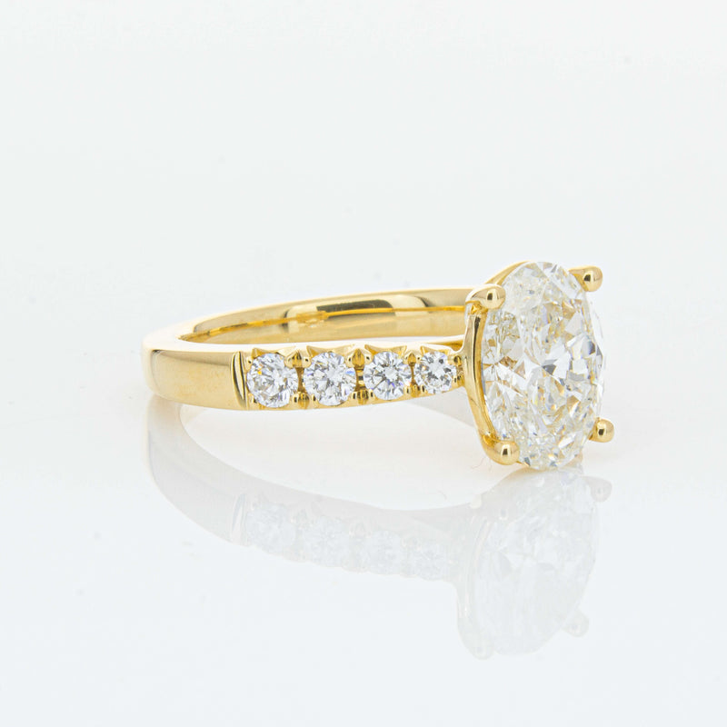 18ct Yellow Gold 2.01ct Oval Diamond Phoenix Ring-Ring-Walker & Hall