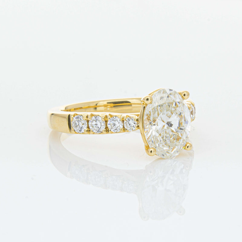 18ct Yellow Gold 2.01ct Oval Diamond Phoenix Ring-Ring-Walker & Hall