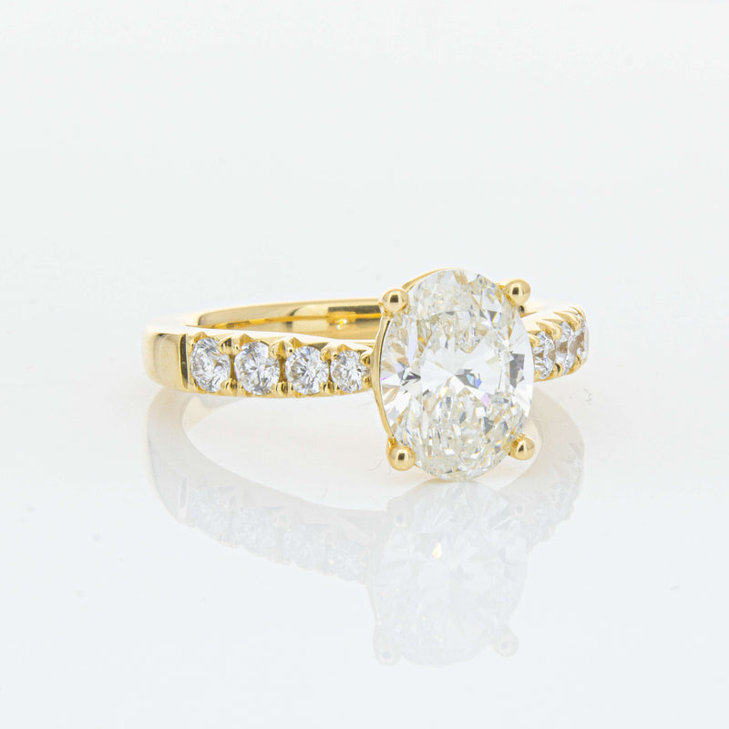 18ct Yellow Gold 2.01ct Oval Diamond Phoenix Ring-Ring-Walker & Hall