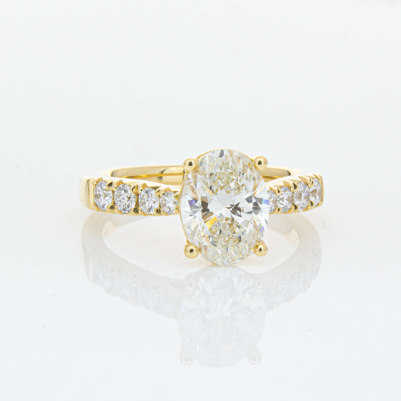 18ct Yellow Gold 2.01ct Oval Diamond Phoenix Ring-Ring-Walker & Hall