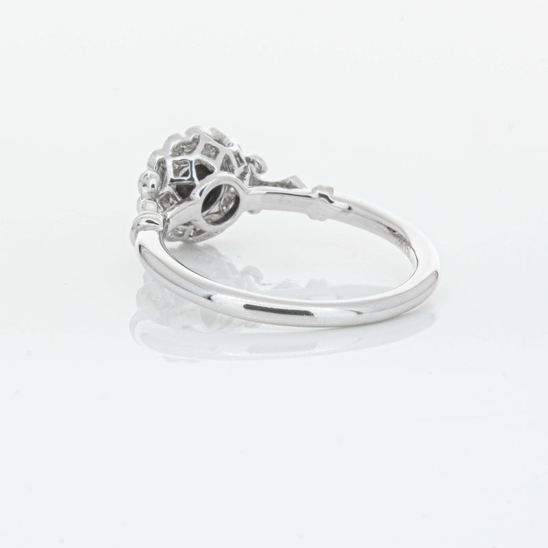 18ct White Gold .54ct Black Diamond Versailles Ring-Ring-Walker & Hall