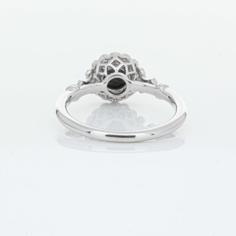 18ct White Gold .54ct Black Diamond Versailles Ring-Ring-Walker & Hall