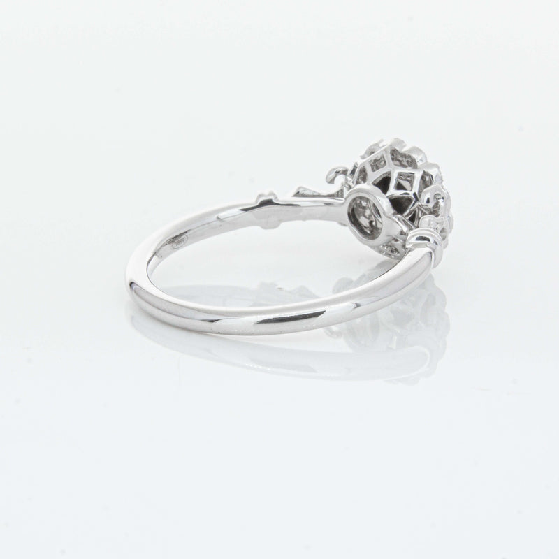 18ct White Gold .54ct Black Diamond Versailles Ring-Ring-Walker & Hall
