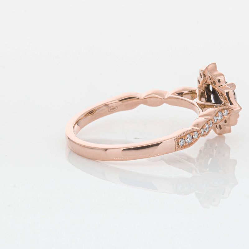 18ct Rose Gold .61ct Black Diamond Paramount Ring-Ring-Walker & Hall