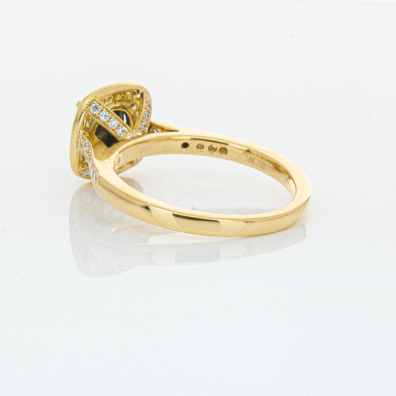 18ct Yellow Gold Black Diamond Aurora Ring-Ring-Walker & Hall