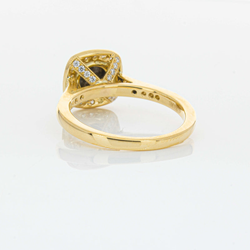 18ct Yellow Gold Black Diamond Aurora Ring-Ring-Walker & Hall