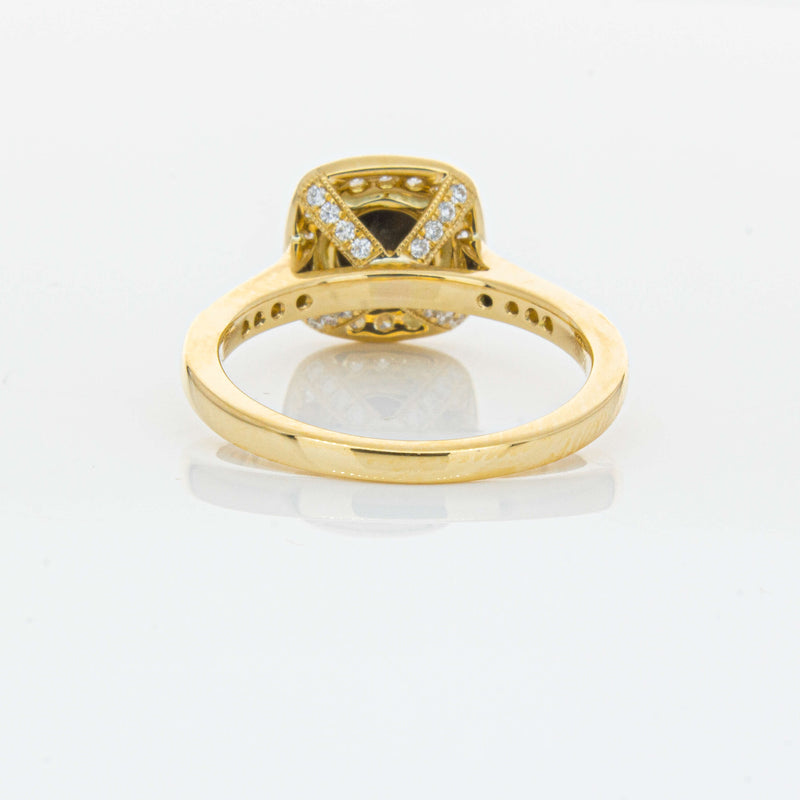 18ct Yellow Gold Black Diamond Aurora Ring-Ring-Walker & Hall