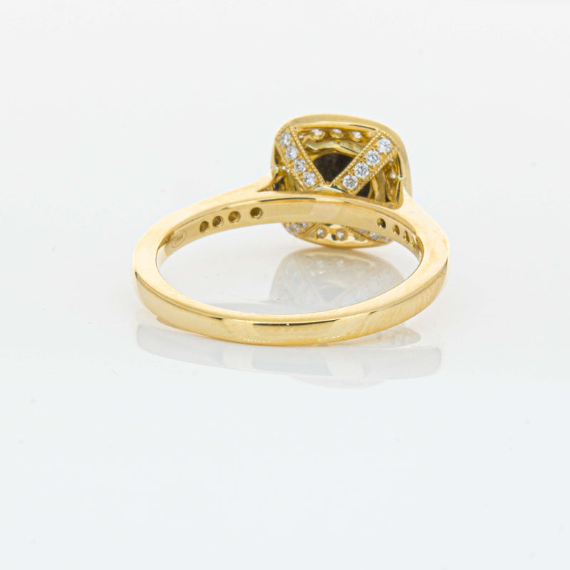 18ct Yellow Gold Black Diamond Aurora Ring-Ring-Walker & Hall