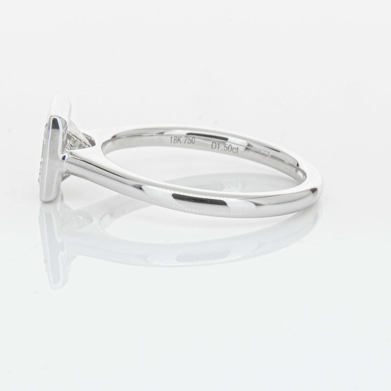 18ct White Gold 1.50ct Reclaimed Princess Cut Diamond Natalia Ring-Ring-Walker & Hall