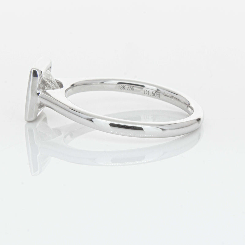 18ct White Gold 1.50ct Reclaimed Princess Cut Diamond Natalia Ring-Ring-Walker & Hall