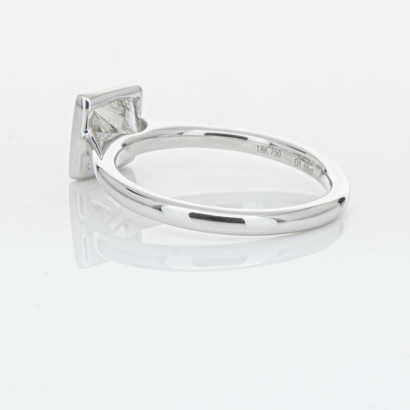 18ct White Gold 1.50ct Reclaimed Princess Cut Diamond Natalia Ring-Ring-Walker & Hall