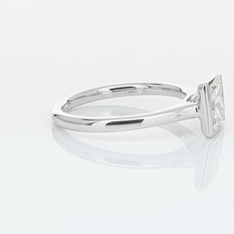 18ct White Gold 1.50ct Reclaimed Princess Cut Diamond Natalia Ring-Ring-Walker & Hall