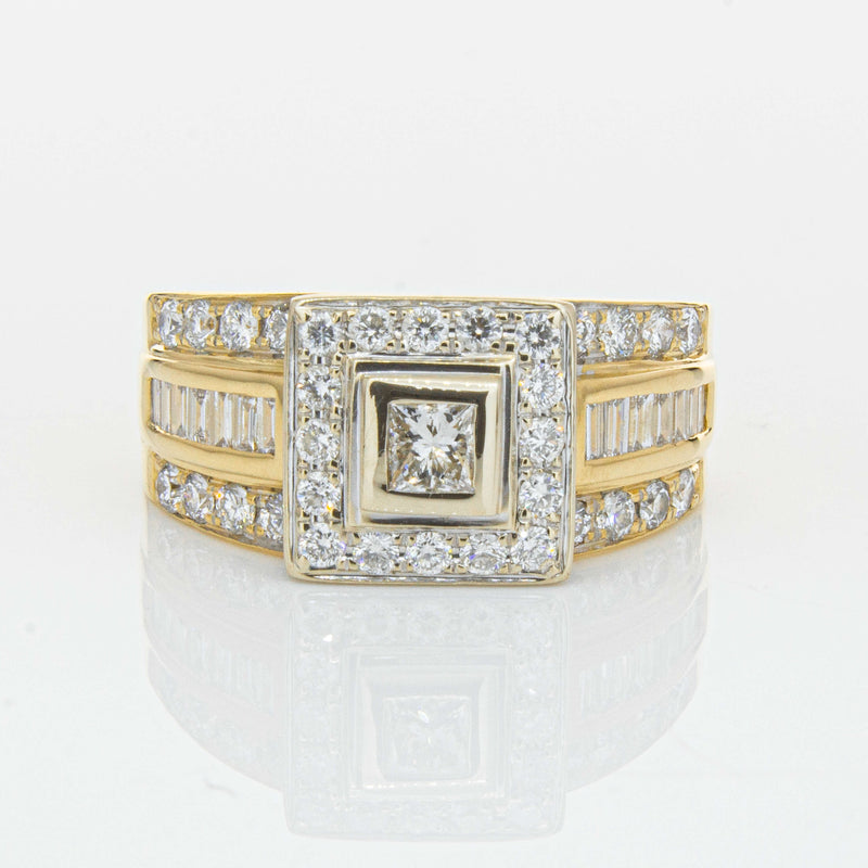 Deja Vu 18ct Yellow & White Gold 1.03ct Diamond Ring-Ring-Walker & Hall