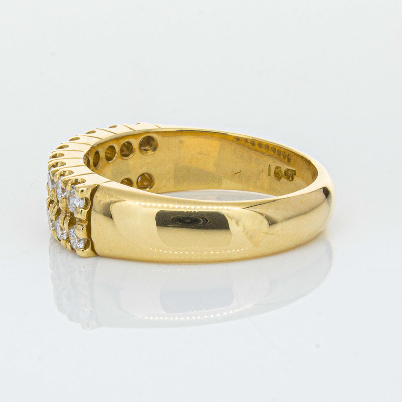Deja Vu 18ct Yellow Gold .70ct Diamond Twin Row Ring-Ring-Walker & Hall