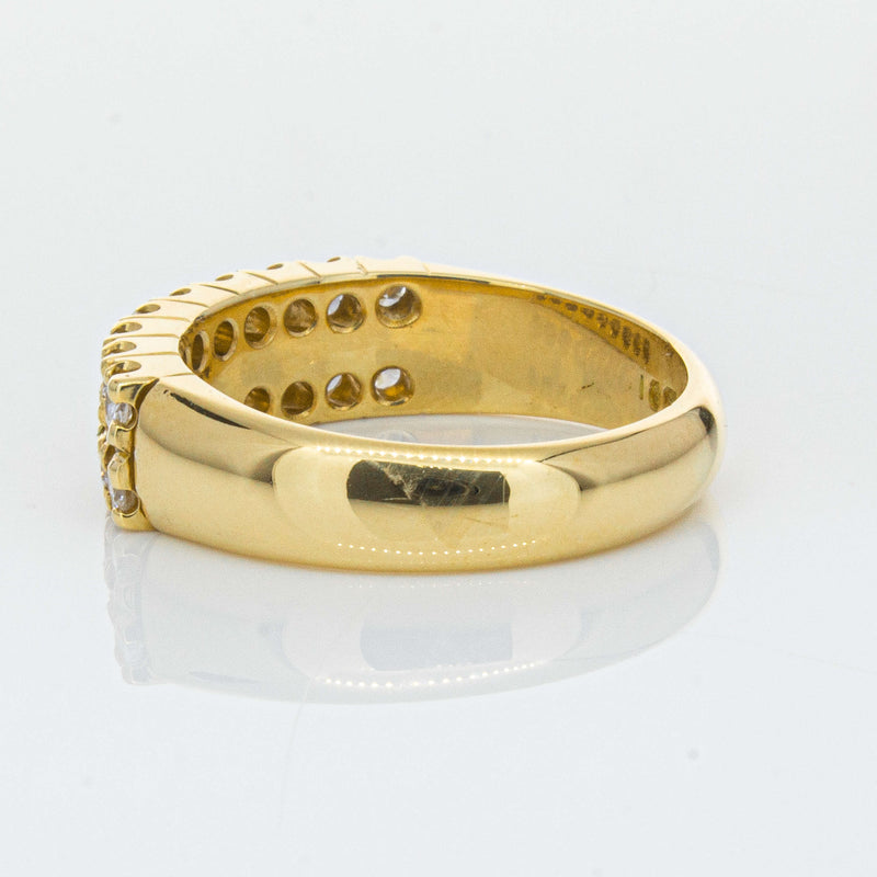 Deja Vu 18ct Yellow Gold .70ct Diamond Twin Row Ring-Ring-Walker & Hall