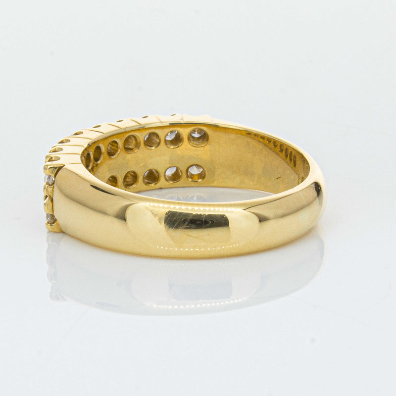 Deja Vu 18ct Yellow Gold .70ct Diamond Twin Row Ring-Ring-Walker & Hall