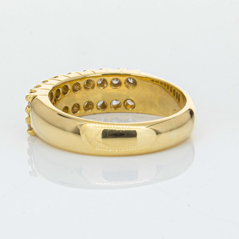 Deja Vu 18ct Yellow Gold .70ct Diamond Twin Row Ring-Ring-Walker & Hall