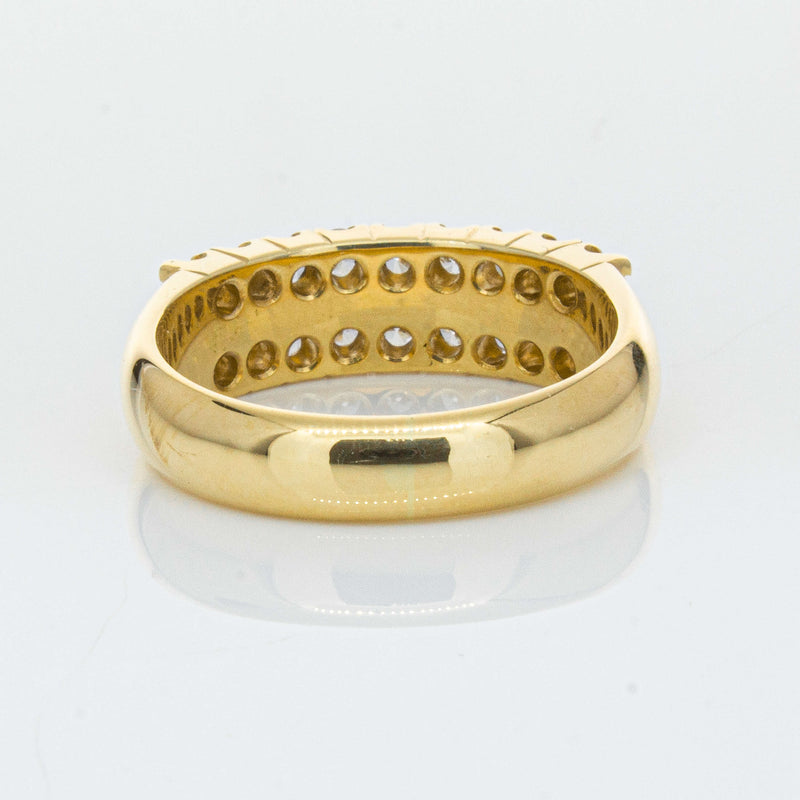Deja Vu 18ct Yellow Gold .70ct Diamond Twin Row Ring-Ring-Walker & Hall