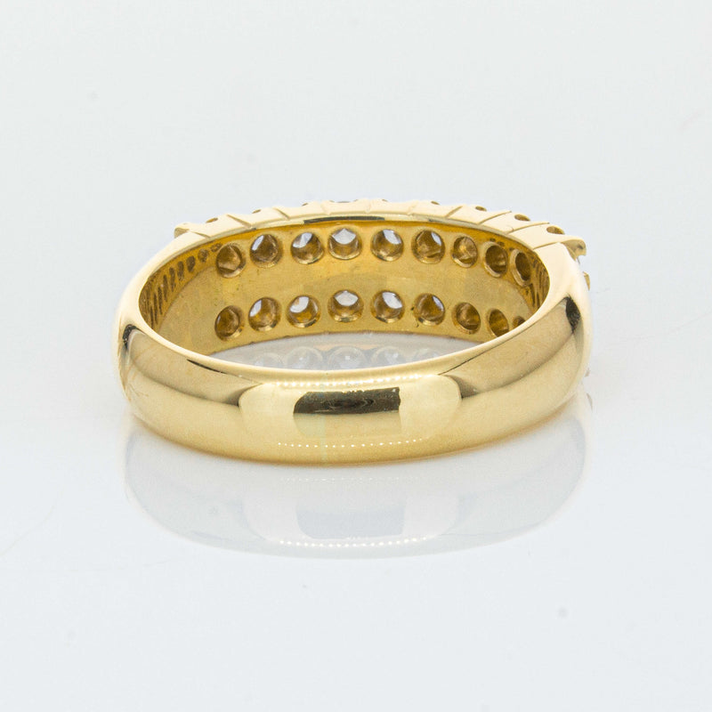 Deja Vu 18ct Yellow Gold .70ct Diamond Twin Row Ring-Ring-Walker & Hall