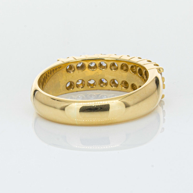 Deja Vu 18ct Yellow Gold .70ct Diamond Twin Row Ring-Ring-Walker & Hall