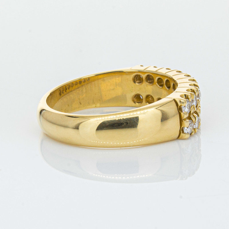 Deja Vu 18ct Yellow Gold .70ct Diamond Twin Row Ring-Ring-Walker & Hall