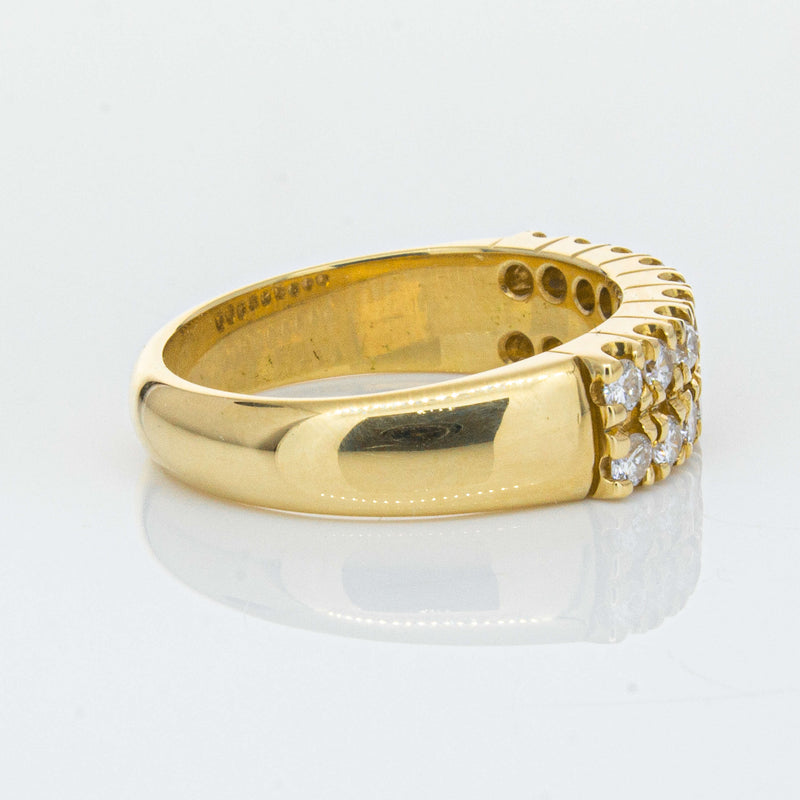 Deja Vu 18ct Yellow Gold .70ct Diamond Twin Row Ring-Ring-Walker & Hall