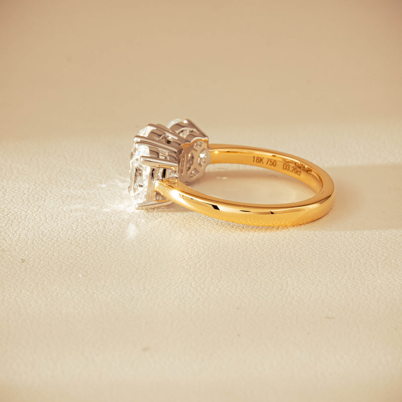 18ct Yellow & White Gold 3.20ct Oval-Diamond Odyssey Ring - Ring - Walker & Hall