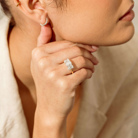 18ct Yellow & White Gold 3.20ct Oval-Diamond Odyssey Ring - Ring - Walker & Hall