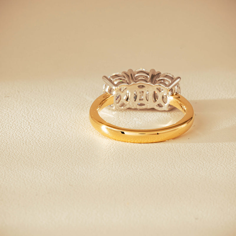 18ct Yellow & White Gold 3.20ct Oval-Diamond Odyssey Ring - Ring - Walker & Hall