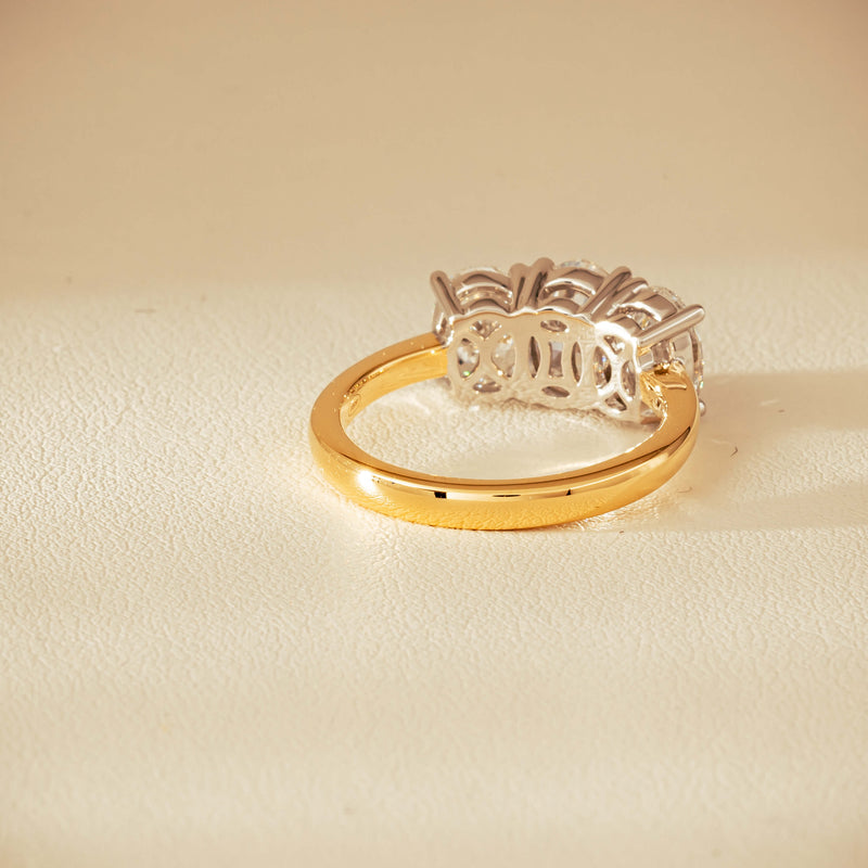 18ct Yellow & White Gold 3.20ct Oval-Diamond Odyssey Ring - Ring - Walker & Hall