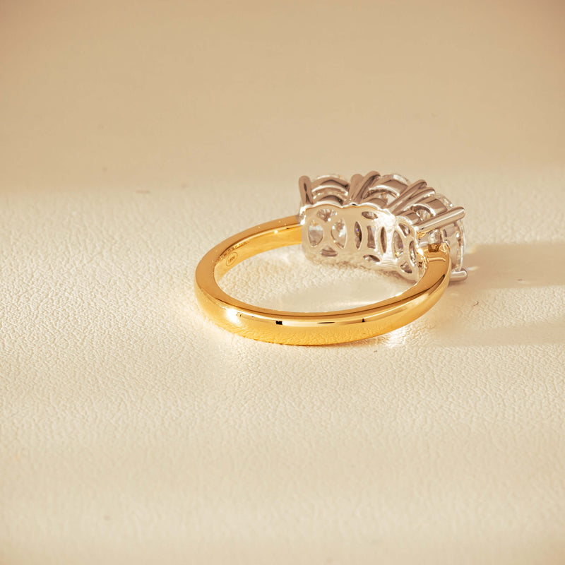 18ct Yellow & White Gold 3.20ct Oval-Diamond Odyssey Ring - Ring - Walker & Hall