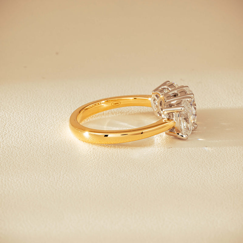 18ct Yellow & White Gold 3.20ct Oval-Diamond Odyssey Ring - Ring - Walker & Hall