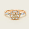 18ct Rose Gold .51ct Champagne Diamond Aurora Ring - Ring - Walker & Hall