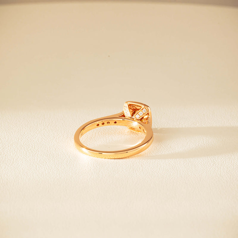 18ct Rose Gold .51ct Champagne Diamond Aurora Ring - Ring - Walker & Hall