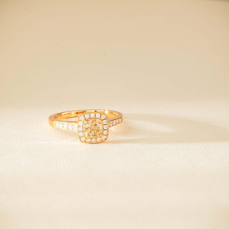 18ct Rose Gold .51ct Champagne Diamond Aurora Ring - Ring - Walker & Hall