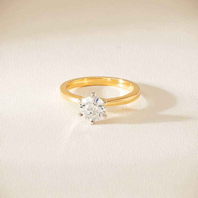 18ct Yellow Gold 1.07ct Reclaimed Diamond Capri Ring - Ring - Walker & Hall