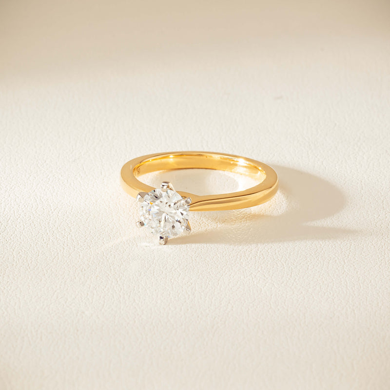 18ct Yellow Gold 1.07ct Reclaimed Diamond Capri Ring - Ring - Walker & Hall