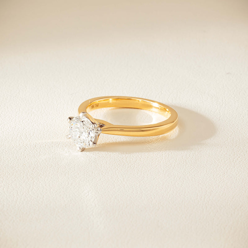 18ct Yellow Gold 1.07ct Reclaimed Diamond Capri Ring - Ring - Walker & Hall