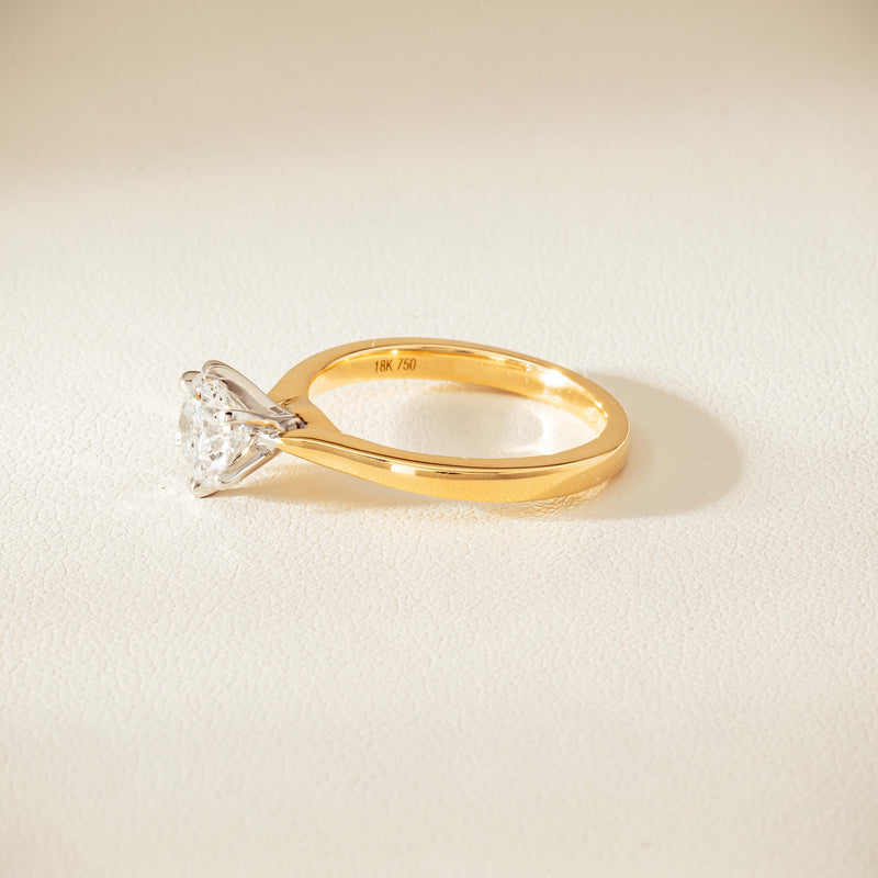 18ct Yellow Gold 1.07ct Reclaimed Diamond Capri Ring - Ring - Walker & Hall