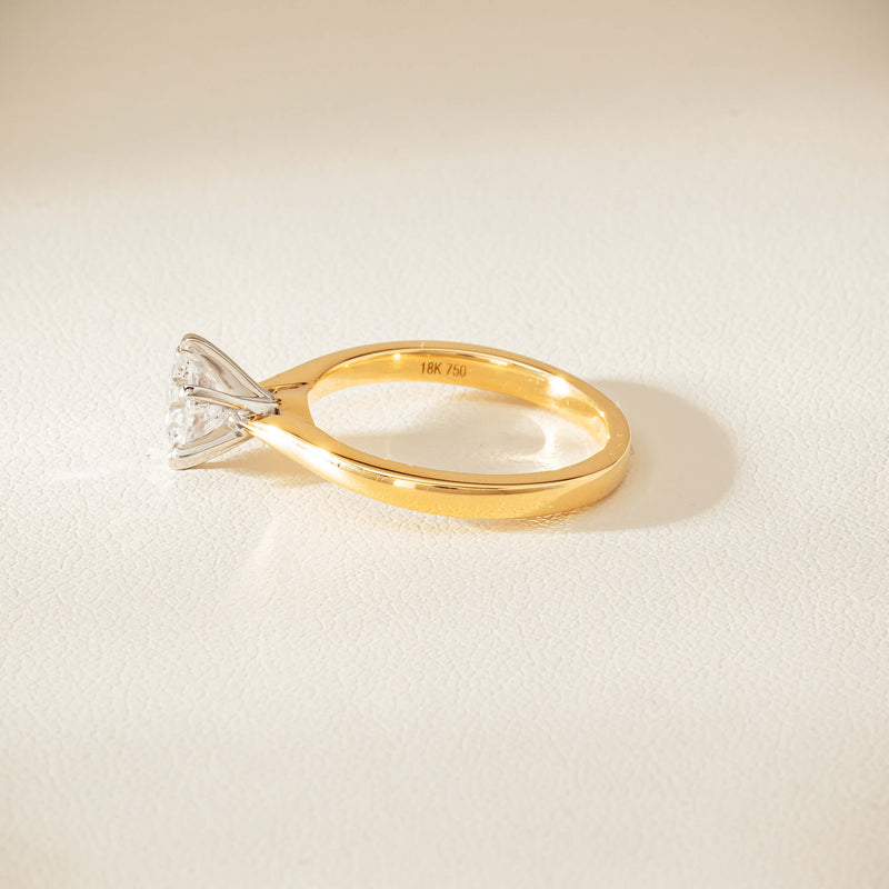 18ct Yellow Gold 1.07ct Reclaimed Diamond Capri Ring - Ring - Walker & Hall